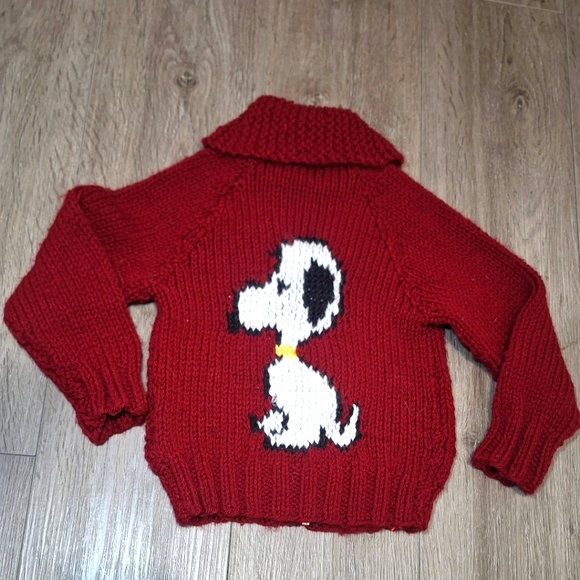 Other - Hand Knit Snoopy Sweater Kids Size 6-7